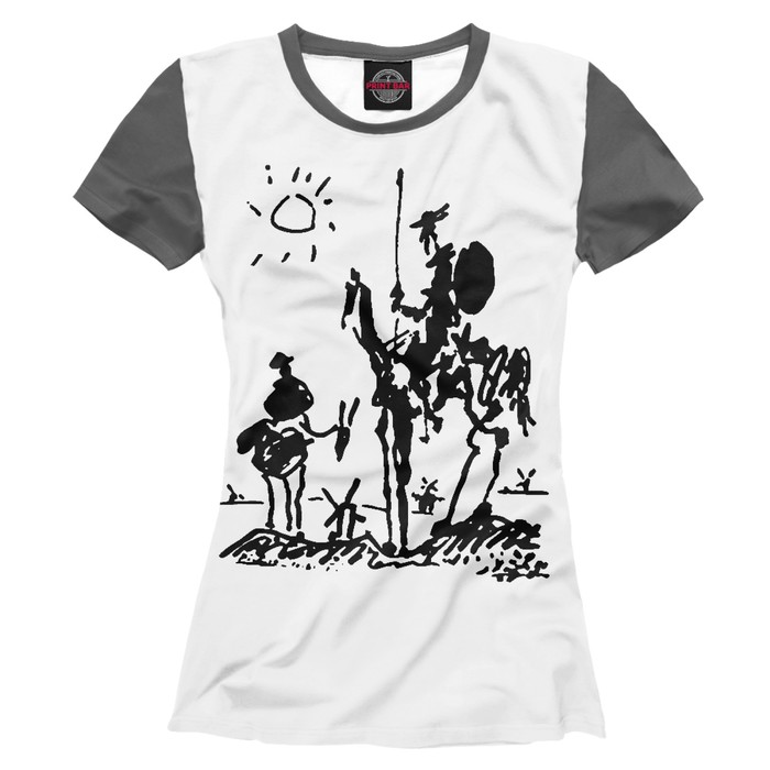 Футболка женская "Дон Кихот и Санчо Панса - Дали", размер 5XL NOV-237902
