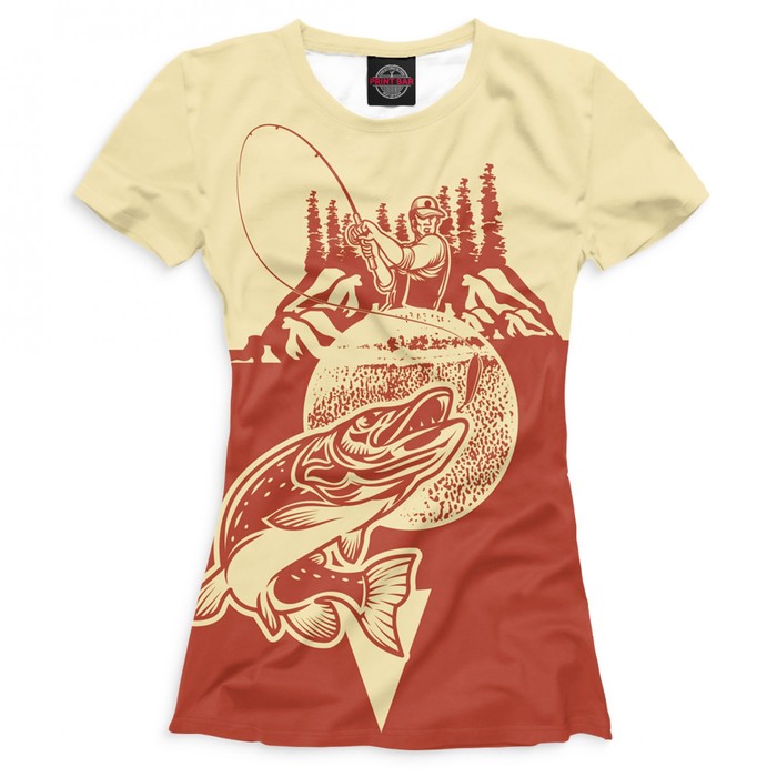 Футболка женская "Рыбалка", размер 2XS FSH-107689