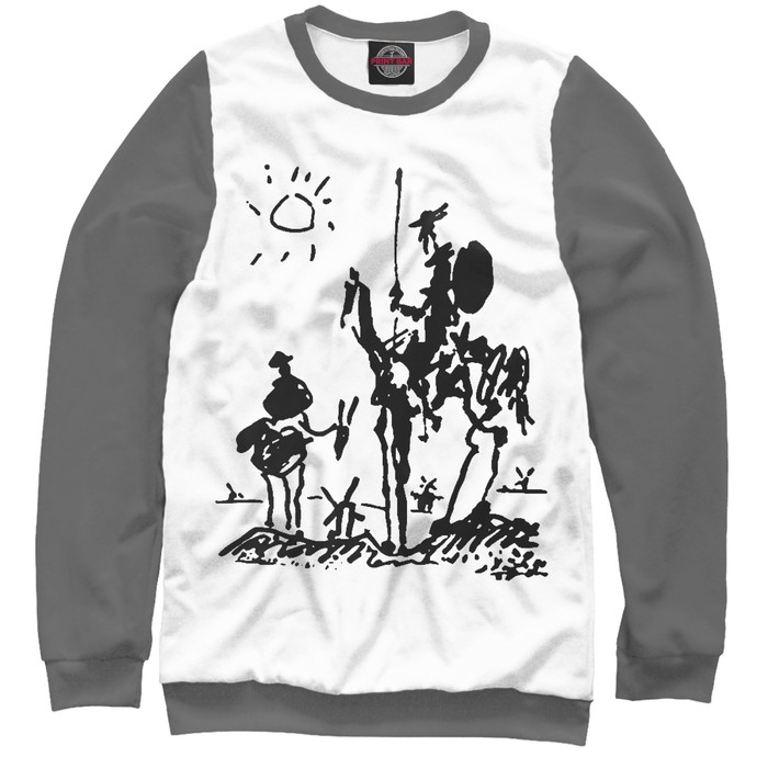 Свитшот женский "Дон Кихот и Санчо Панса - Дали", размер 5XL NOV-237902