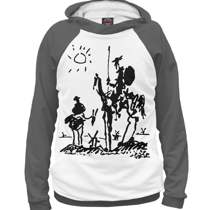 Худи женское "Дон Кихот и Санчо Панса - Дали", размер 5XL NOV-237902
