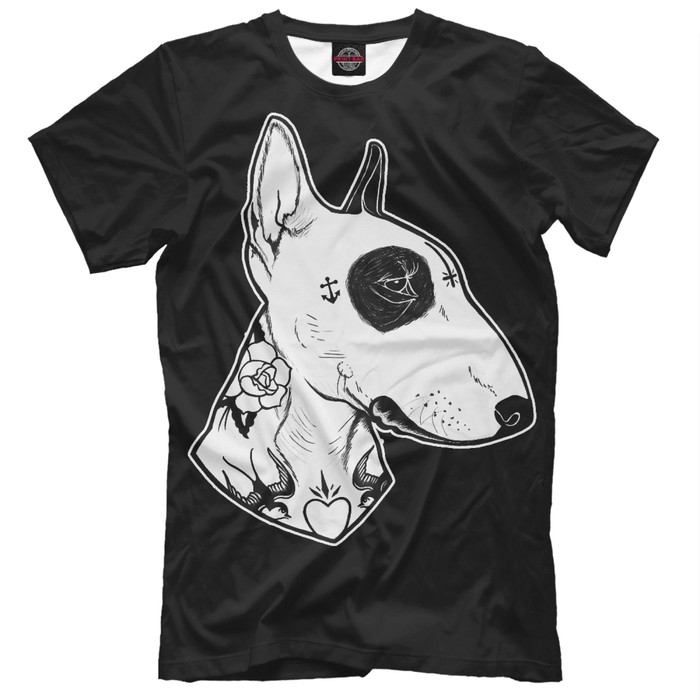 Футболка мужская "Пёс в татуировках", размер XXXL HIP-389596