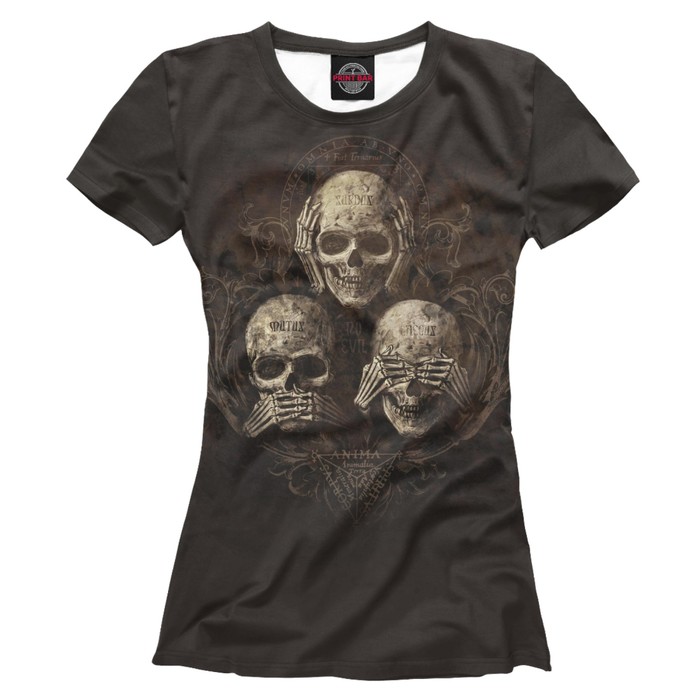 Футболка женская "Черепа", размер S APD-931668