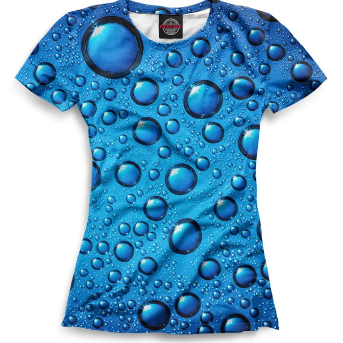Футболка женская "Капли", размер 2XS MAC-138956