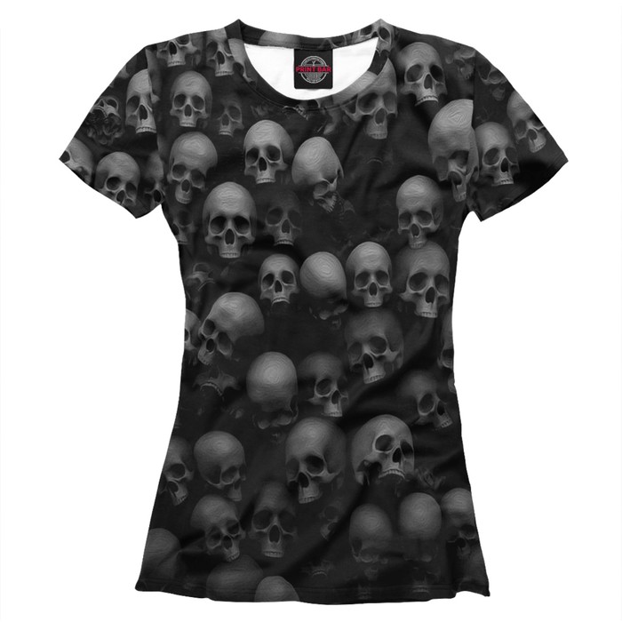 Футболка женская "Черепа", размер 2XS APD-776928