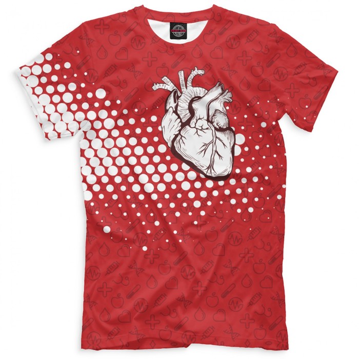Футболка мужская "Сердце", размер L VRC-834443