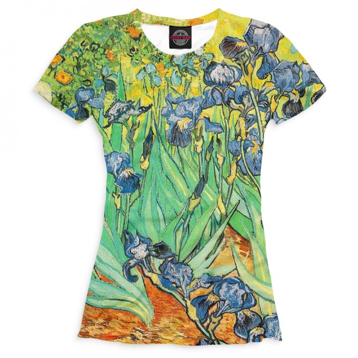 Футболка женская "Ирисы", размер XXXL GHI-238953