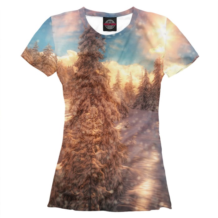 Футболка женская "Зима", размер S PEY-208520