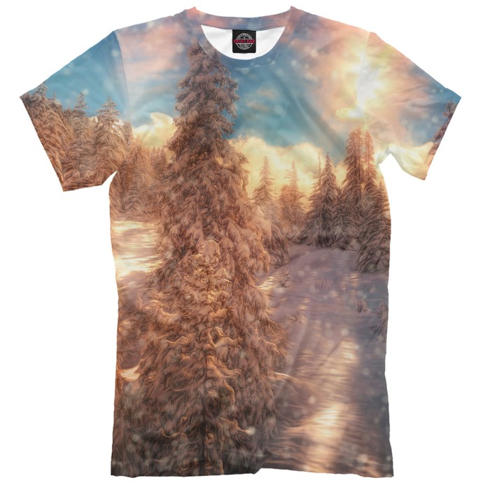 Футболка мужская "Зима", размер S PEY-208520