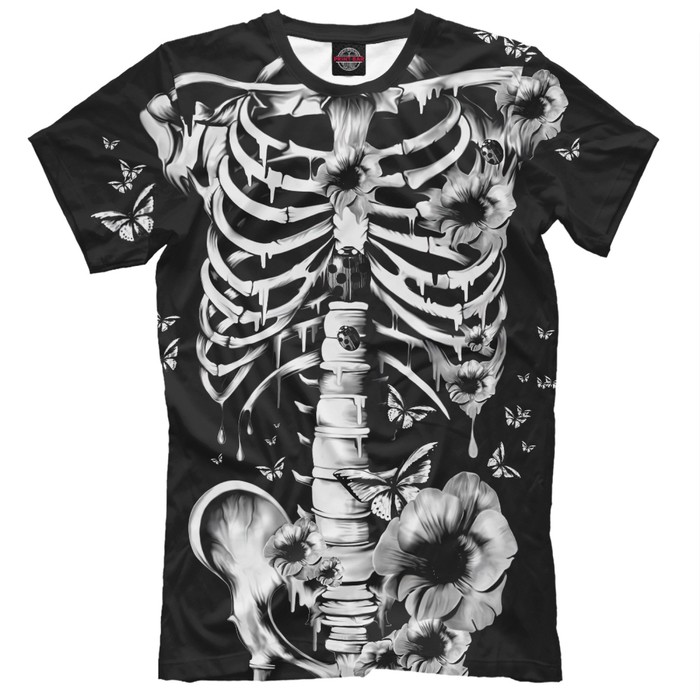 Футболка мужская Floral Skeleton, размер L DAR-299228