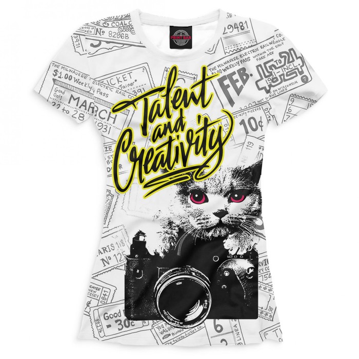 Футболка женская "Фотограф", размер M PTG-609181