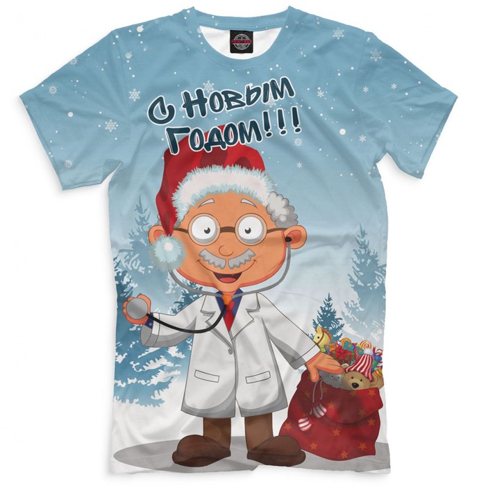 Футболка мужская "Доктор Дед Мороз", размер S VRC-995816