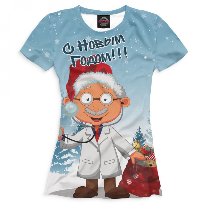 Футболка женская "Доктор Дед Мороз", размер XXL VRC-995816