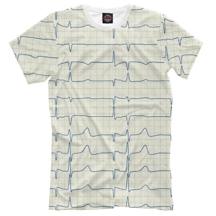 Футболка мужская "ЭКГ", размер M VRC-130000