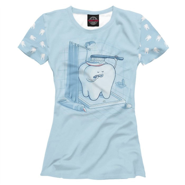 Футболка женская "Зубик Моется", размер XS VRC-727398