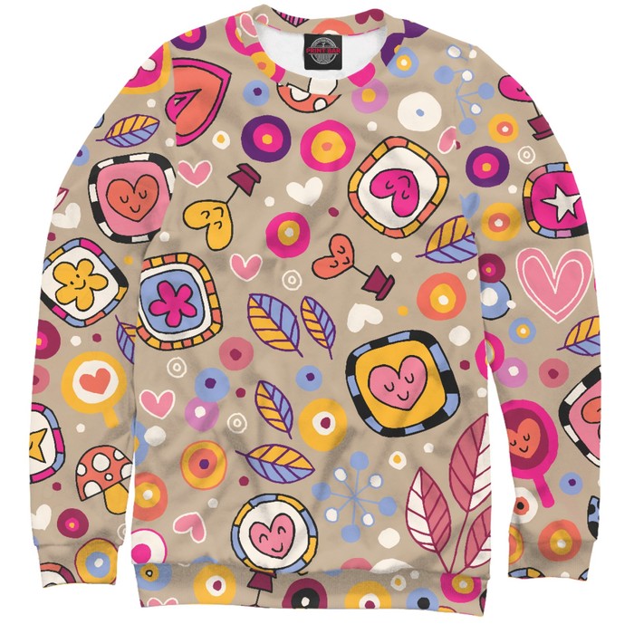 Свитшот женский Love, размер 5XL 14F-236646