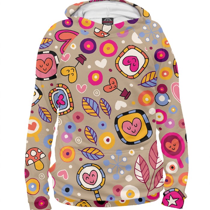 Худи женское Love, размер XXL 14F-236646