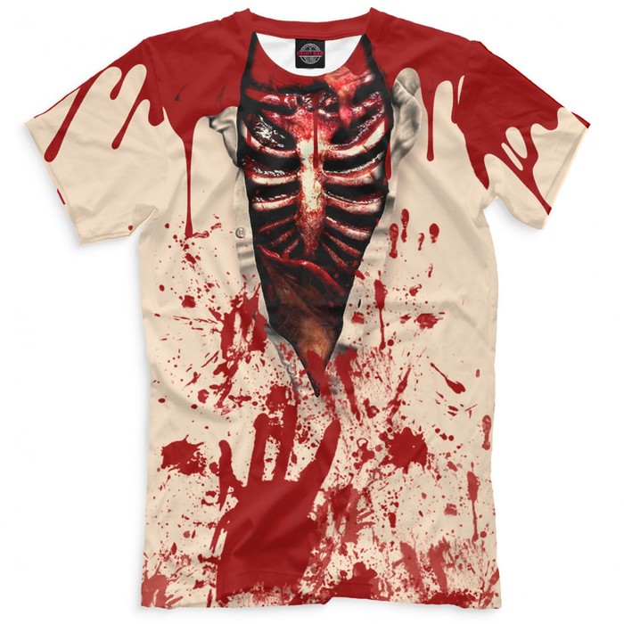 Футболка мужская "Грудная клетка", размер XS HAL-232424