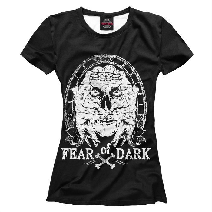 Футболка женская Fear of Dark, размер 4XL SKU-982194