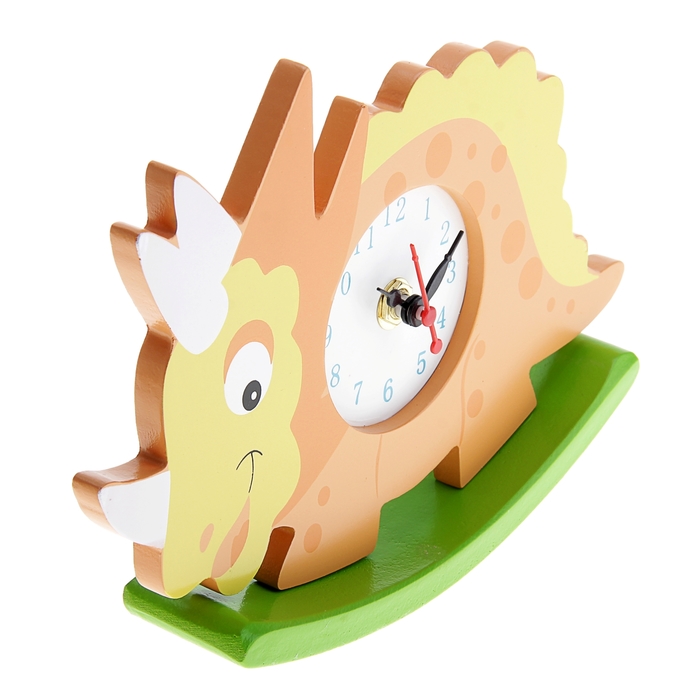 Часы настольные "Динозаврики", 19х18 см, микс