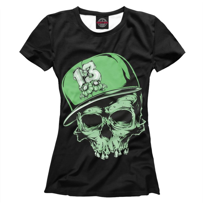 Футболка женская Gang Skull, размер S SKU-660880