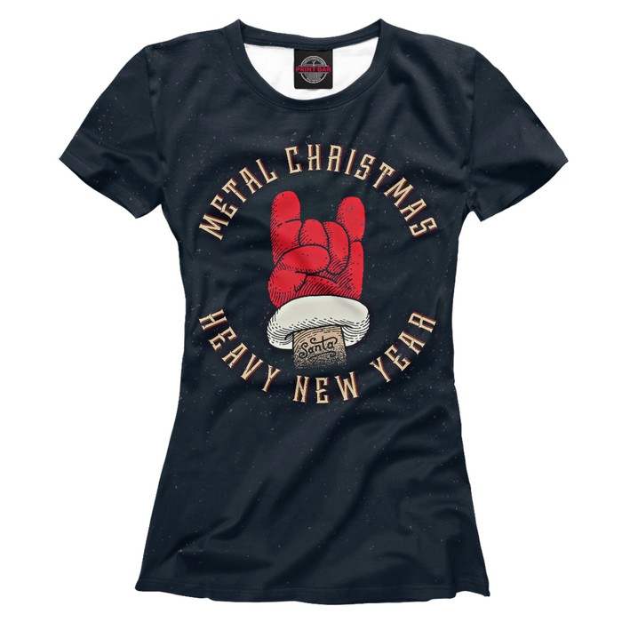 Футболка женская Heavy New Year, размер S NOV-956312