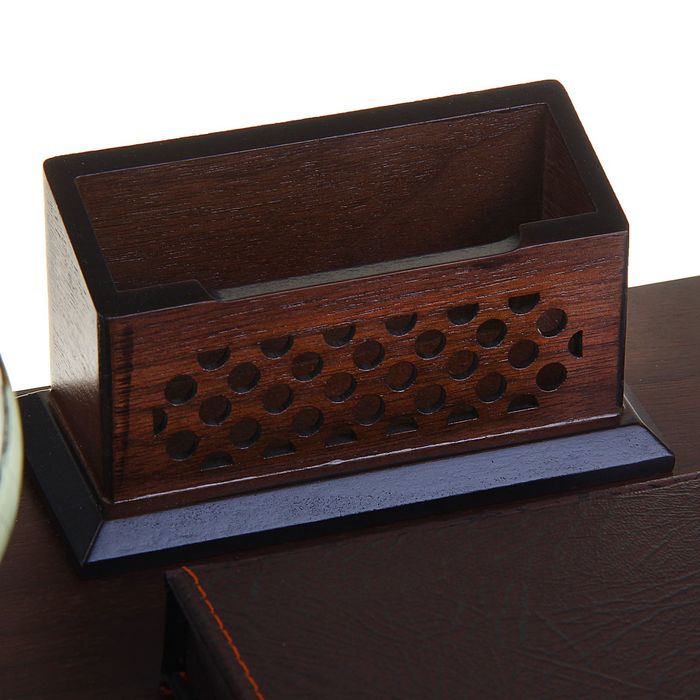 Набор настольный «Успех»: глобус, подставка для ручек, визитница, блок для бумаги, лоток для скрепок