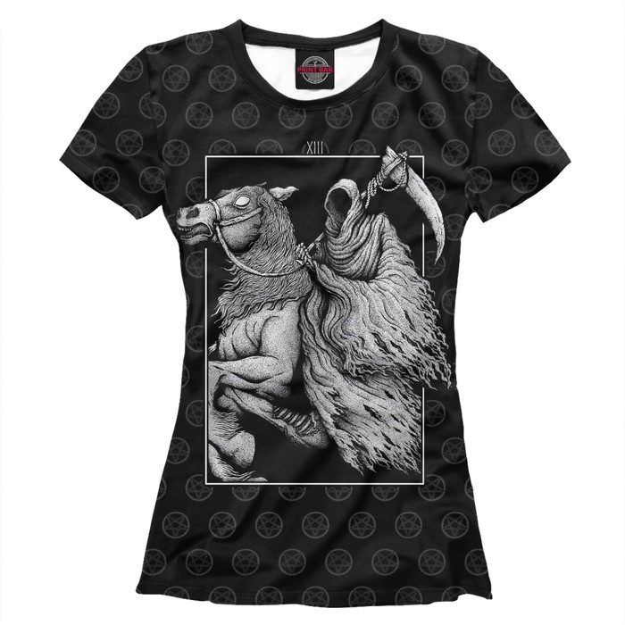 Футболка женская "Рыцарь смерти", размер 2XS DAR-592047