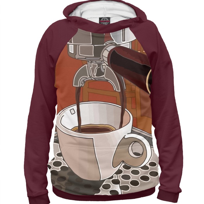 Худи женское "Кофе машина", размер 5XL BAR-242563