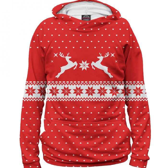 Худи женское "Свитер с оленями", размер M NOV-561317