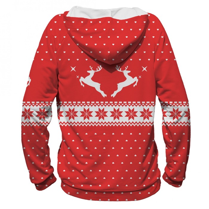Худи женское "Свитер с оленями", размер XL NOV-561317