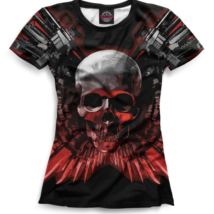 Футболка женская Skull, размер 5XL SKU-587516