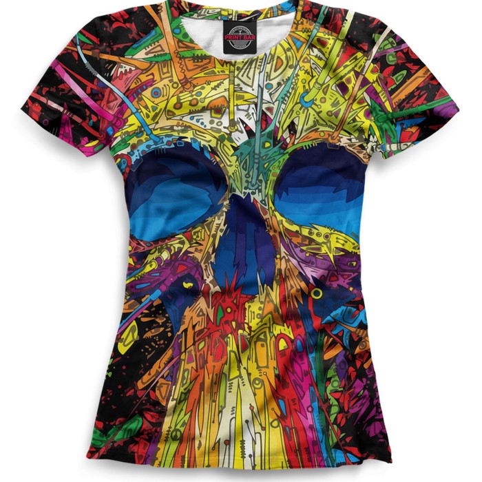 Футболка женская Skull, размер XXXL SKU-847208