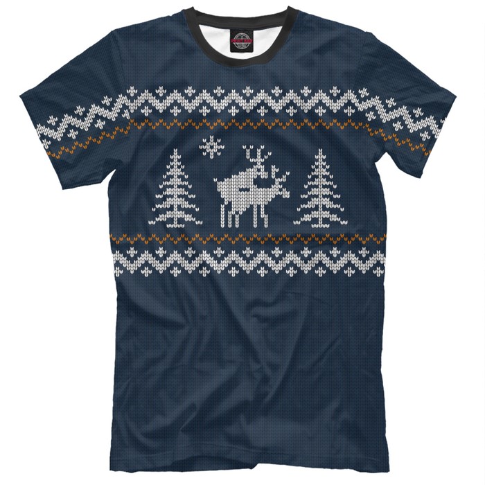 Футболка мужская "Неприличные Олени", размер XS NOV-440820