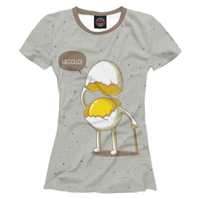 Футболка женская "Яйцо приветствует", размер 4XL EDA-618907