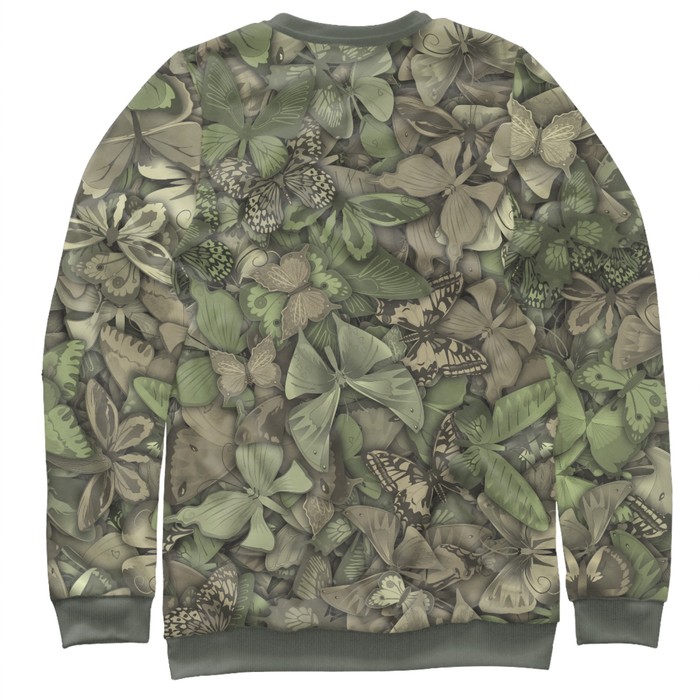 Свитшот мужской "Камуфляж с бабочками", размер L APD-210719