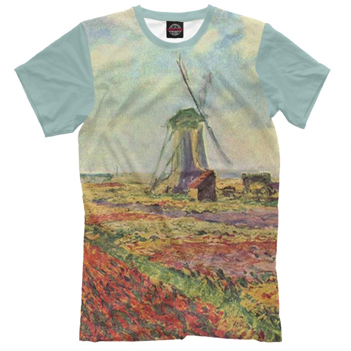 Футболка мужская "Клод Моне. Ветряная мельница", размер XXXL GHI-876441