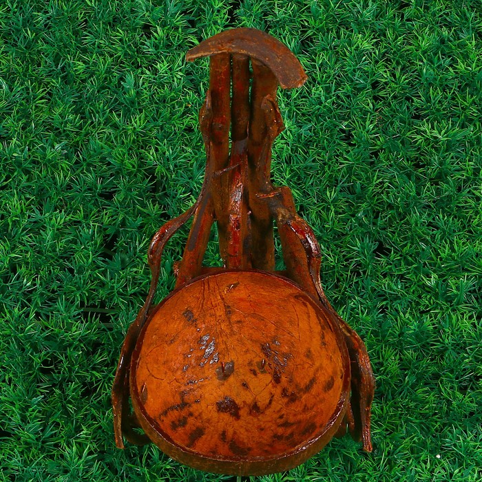 Цветочница «Велосипед», одноместная, 32х18х8 см, лянь, кокосовая скорлупа