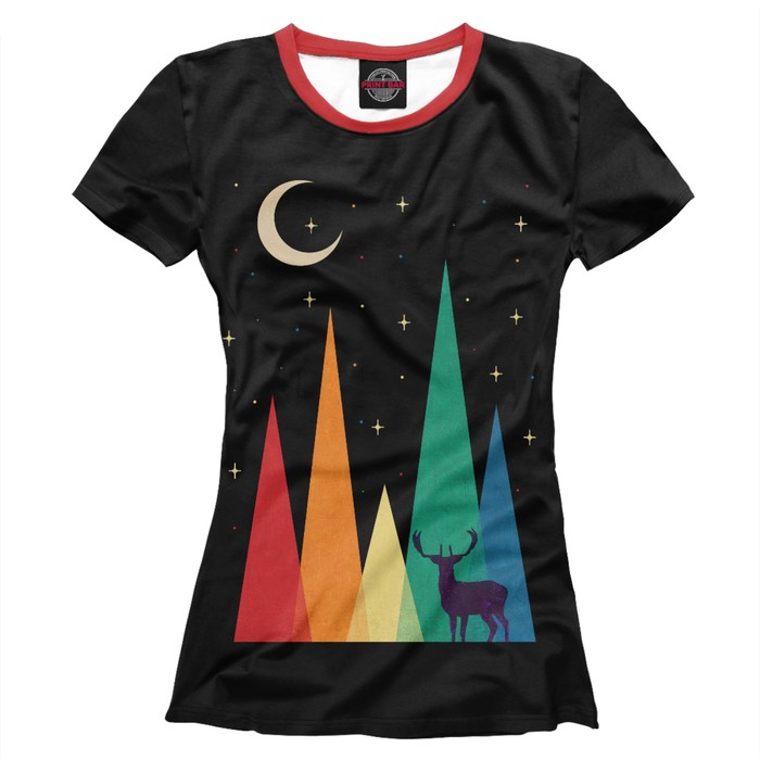 Футболка женская "Винтажная ночь", размер XXXL PEY-851517