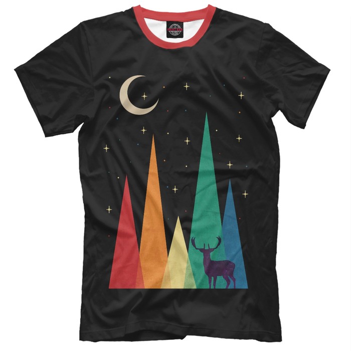 Футболка мужская "Винтажная ночь", размер XXL PEY-851517