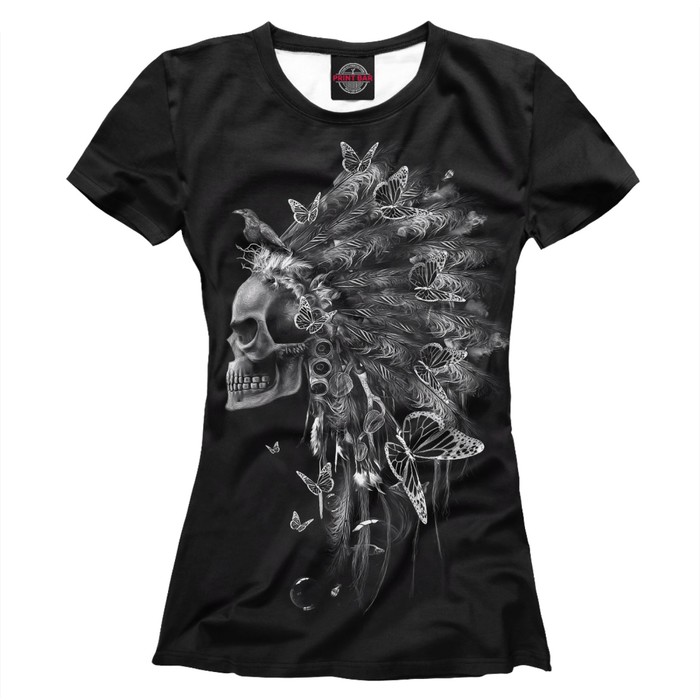 Футболка женская "Индеец", размер 2XS SKU-243466