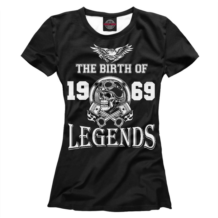 Футболка женская "Рождение легенды - 1969", размер XS DHE-641567