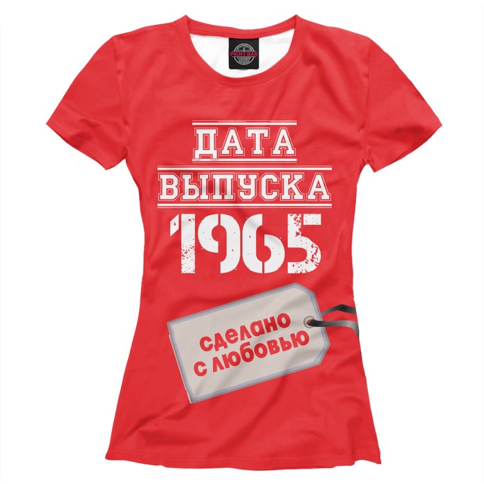 Футболка женская "Дата выпуска 1965", размер L DHP-683311