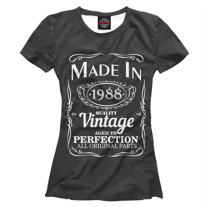 Футболка женская "Сделано в 1988", размер 4XL DVV-330503
