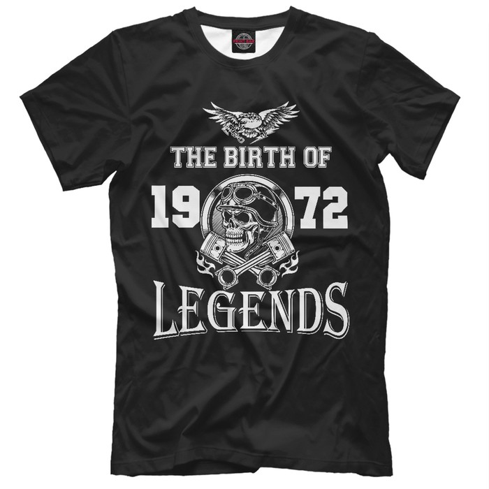Футболка мужская "Рождение легенды - 1972", размер 5XL DSA-340724