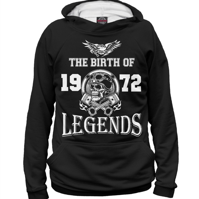 Худи мужское "Рождение легенды - 1972", размер S DSA-340724