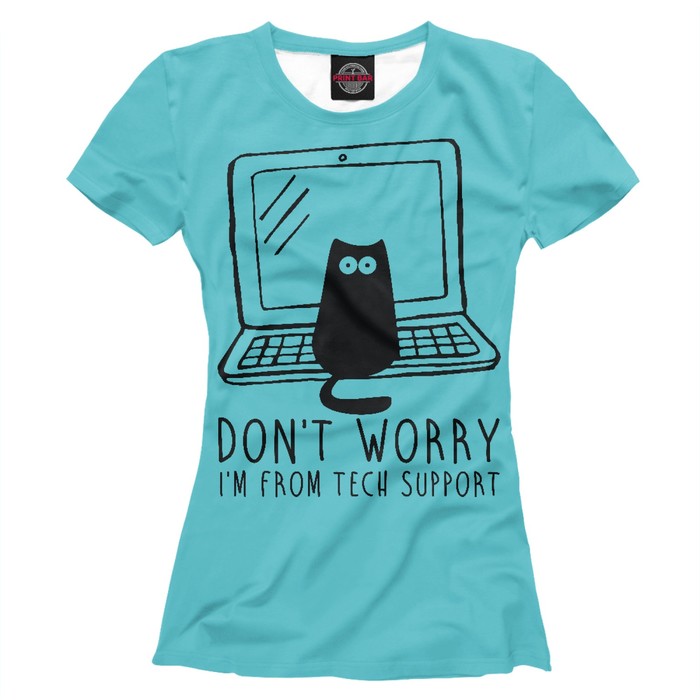 Футболка женская "Техническая поддержка", размер S ITT-621667