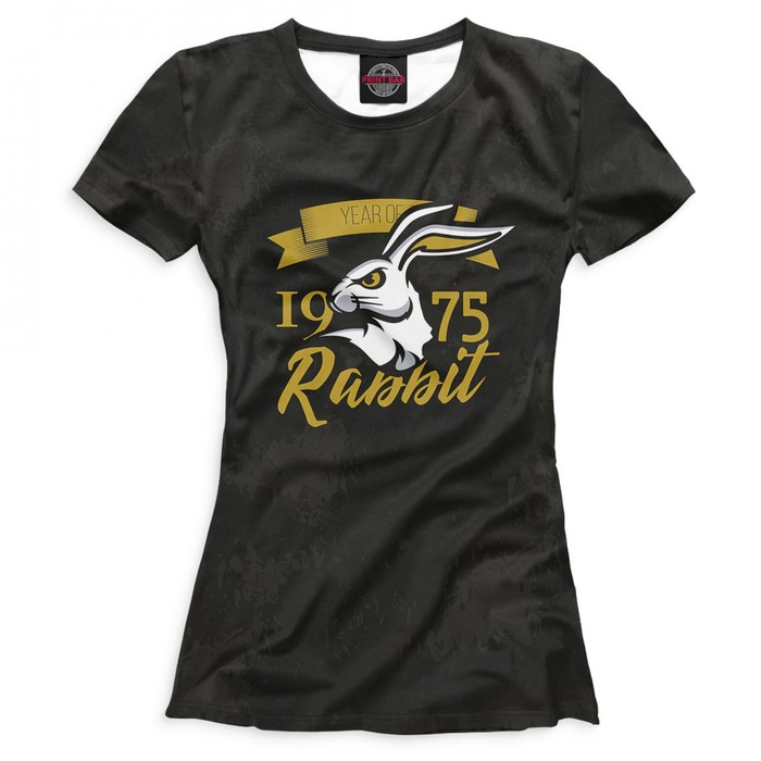 Футболка женская "Год кролика — 1975", размер 5XL DSP-621419