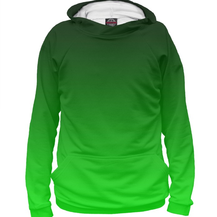 Худи мужское "Градиент Зеленый в Черный", размер XS CLR-327769