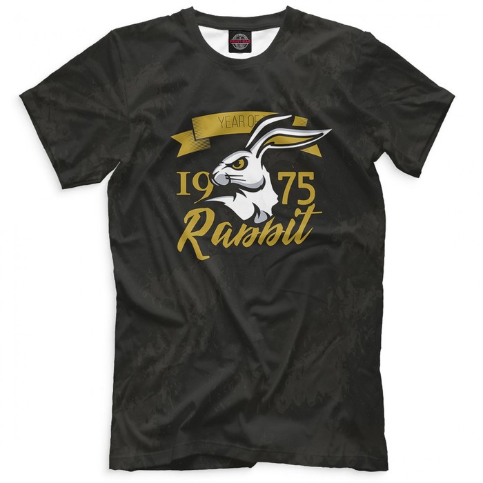 Футболка мужская "Год кролика — 1975", размер 4XL DSP-621419