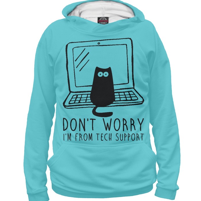 Худи мужское "Техническая поддержка", размер M ITT-621667